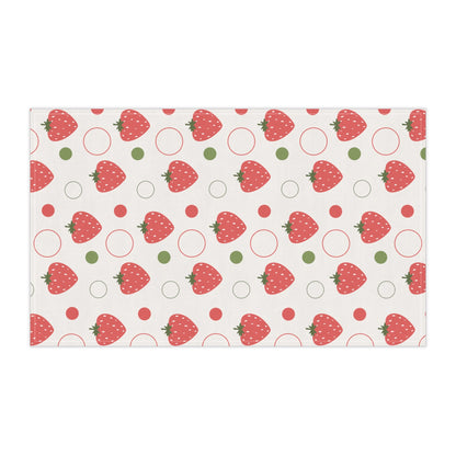 Red Strawberry Bubbles Kitchen Towel - Kitchen Towel - Kristine Celestine