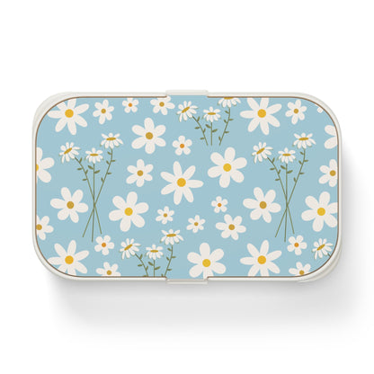 Sky Blue Daisy Bento Lunch Box Cute Food Container Cool Blue Flower Summer Lunchbox Floral Spring Food Storage Container - Accessories - Kristine Celestine