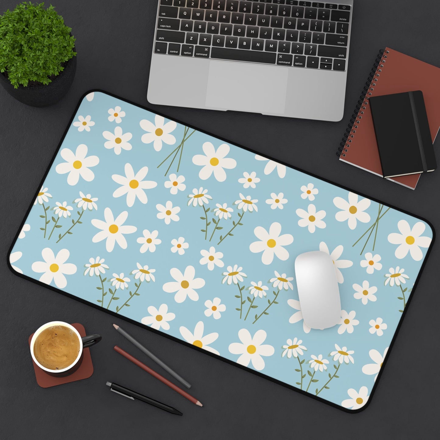 Sky Blue Daisy Desk Mat - Home Decor - Kristine Celestine