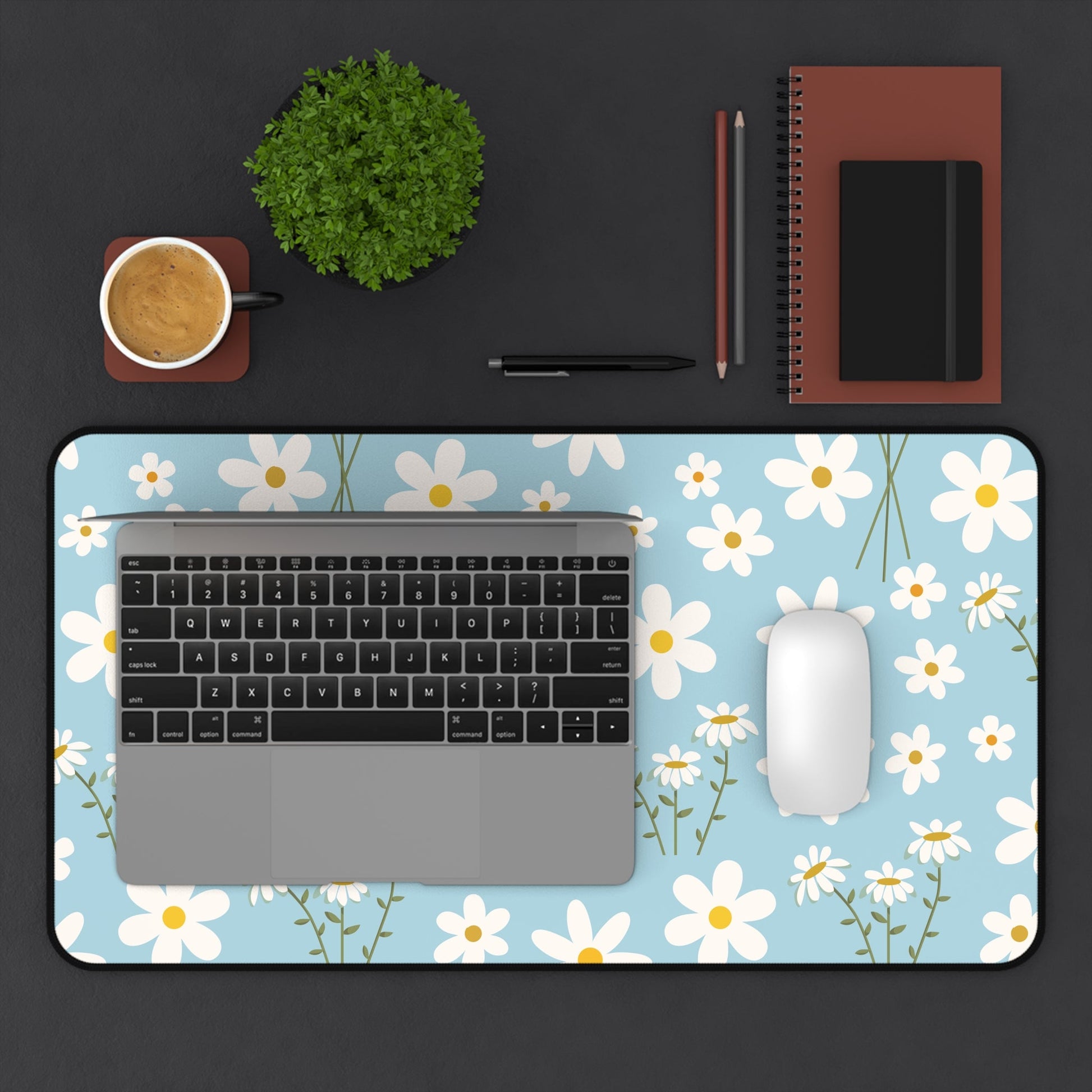 Sky Blue Daisy Desk Mat - Home Decor - Kristine Celestine