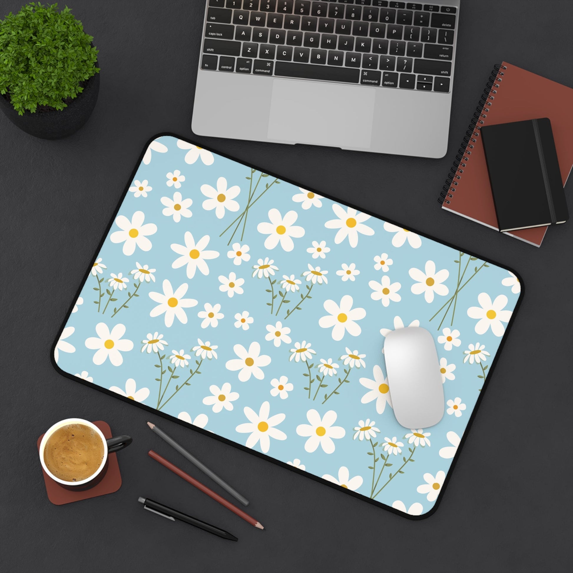 Sky Blue Daisy Desk Mat - Home Decor - Kristine Celestine