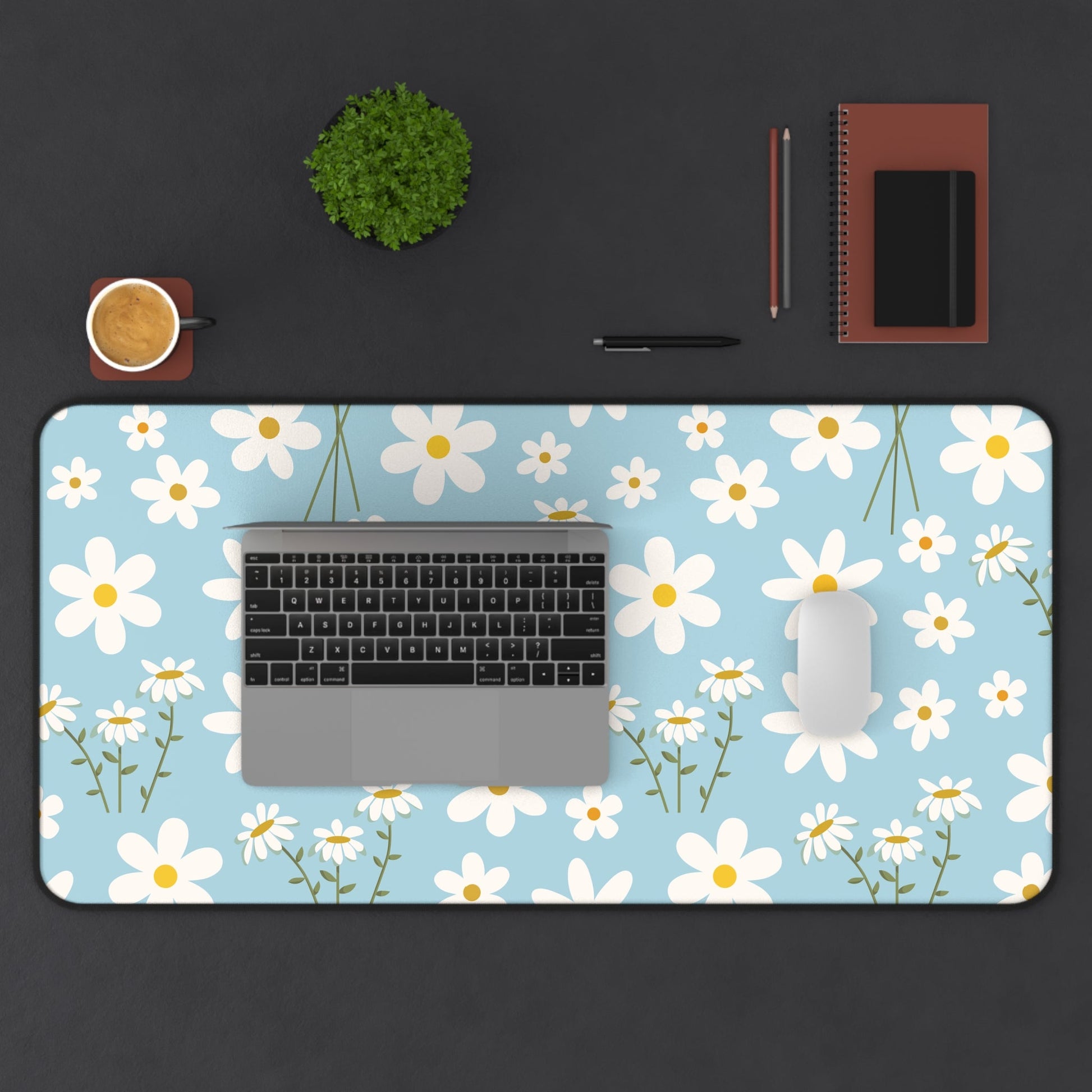 Sky Blue Daisy Desk Mat - Home Decor - Kristine Celestine