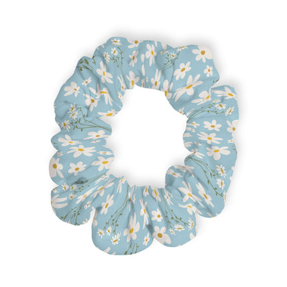 Sky Blue Daisy Scrunchie - Hair Accessories - Kristine Celestine