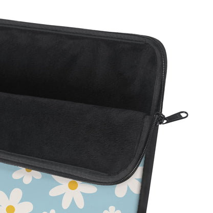 Sky Blue Daisy Laptop Sleeve Cute Daisies Laptop Pouch Cool Blue Summer Flower Laptop Bag Floral Spring Laptop Case Pretty Laptop Protector Adorable Tablet Sleeve Girly Tablet Case Sweet Tablet Pouch - Laptop Sleeve - Kristine Celestine