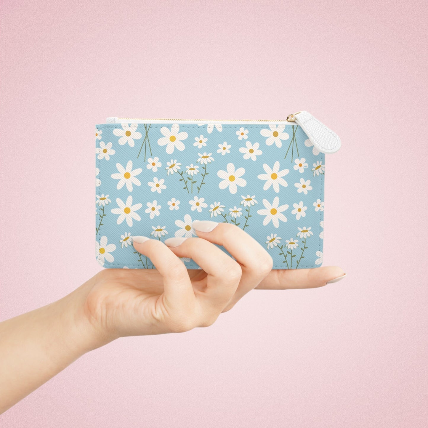 Sky Blue Daisy Mini Clutch Bag - Bags - Kristine Celestine