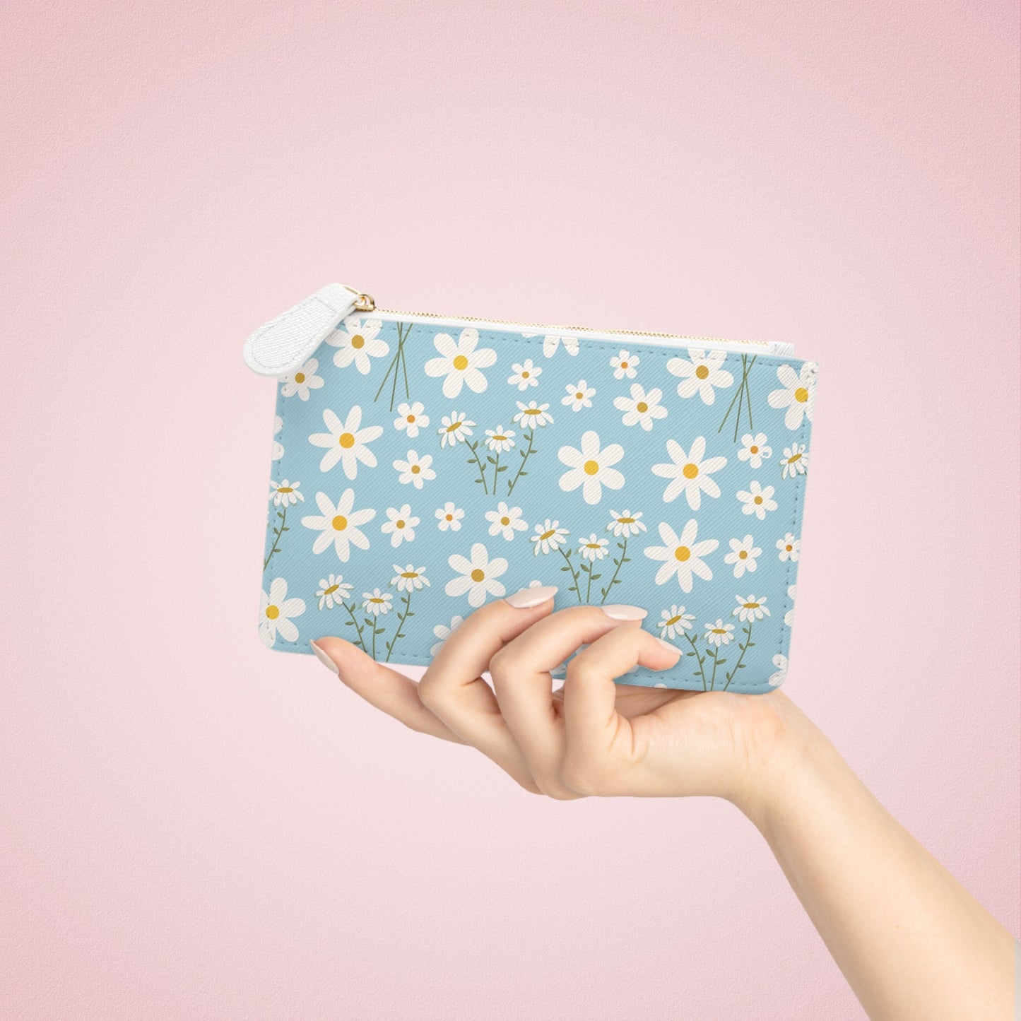 Sky Blue Daisy Mini Clutch Bag - Bags - Kristine Celestine