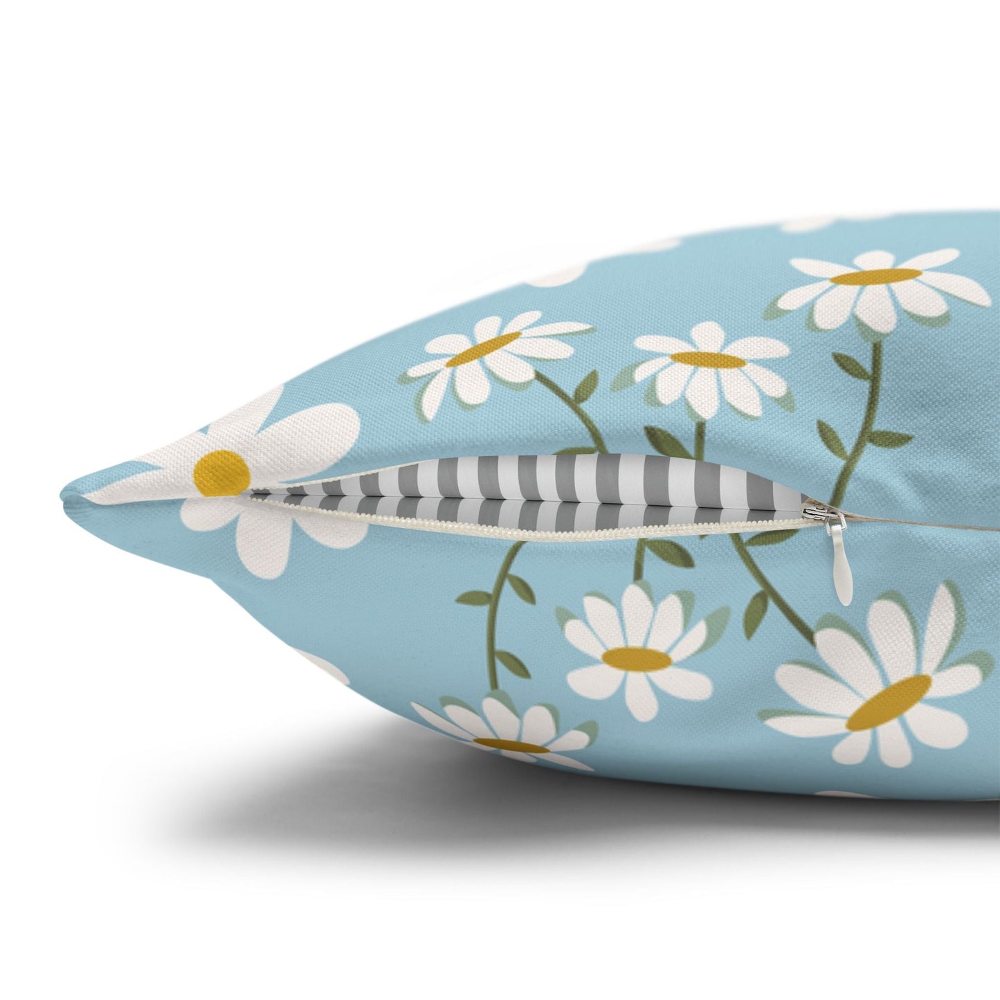 Sky Blue Daisy Square Pillowcase Pretty Cute Cool Summer Flower Pillow Sham Floral Spring Daisies Accent Pillowcase Dorm Room Decor - Home Decor - Kristine Celestine