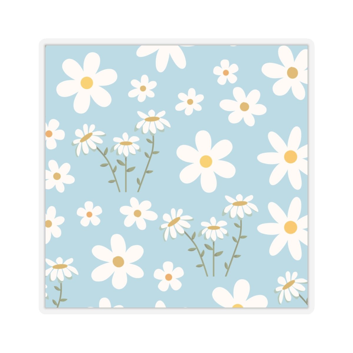 Sky Blue Daisy Sticker - Paper products - Kristine Celestine