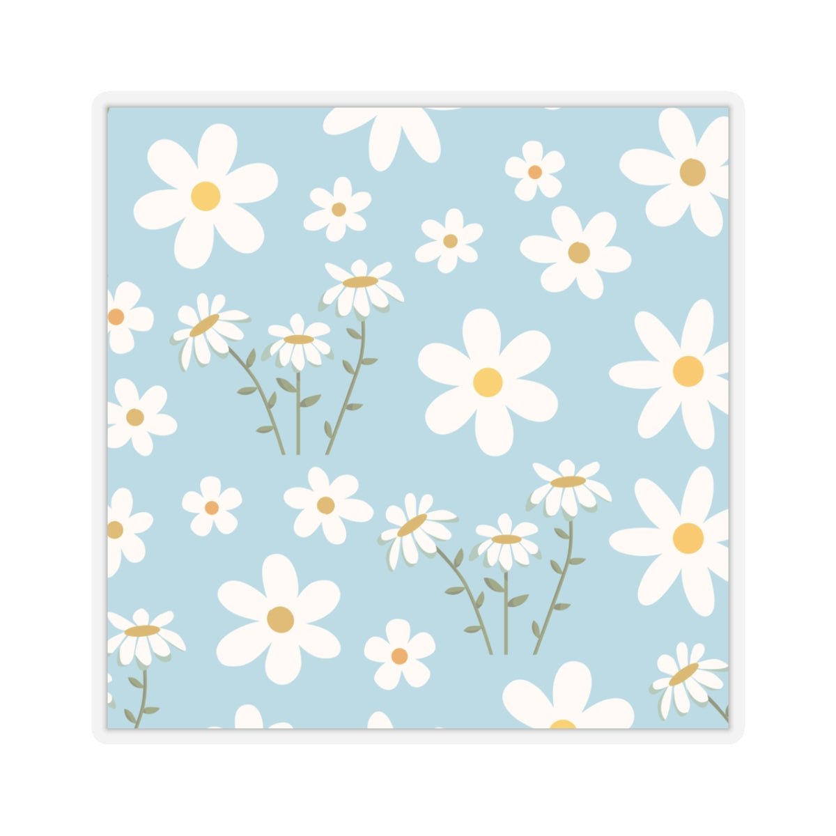 Sky Blue Daisy Sticker - Paper products - Kristine Celestine