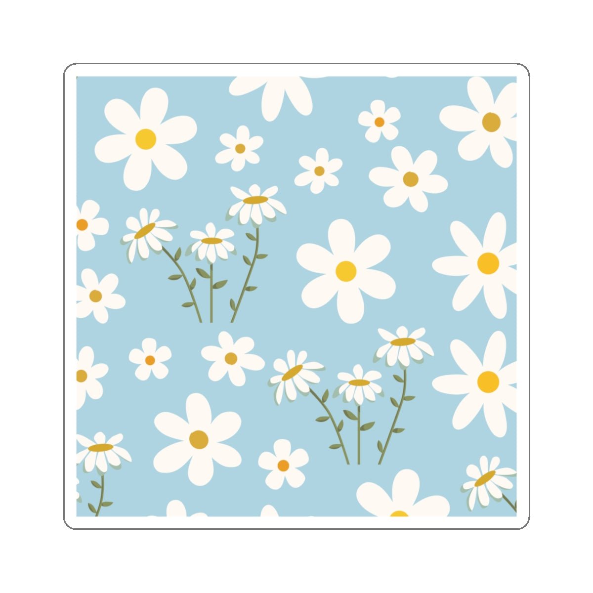 Sky Blue Daisy Sticker - Paper products - Kristine Celestine