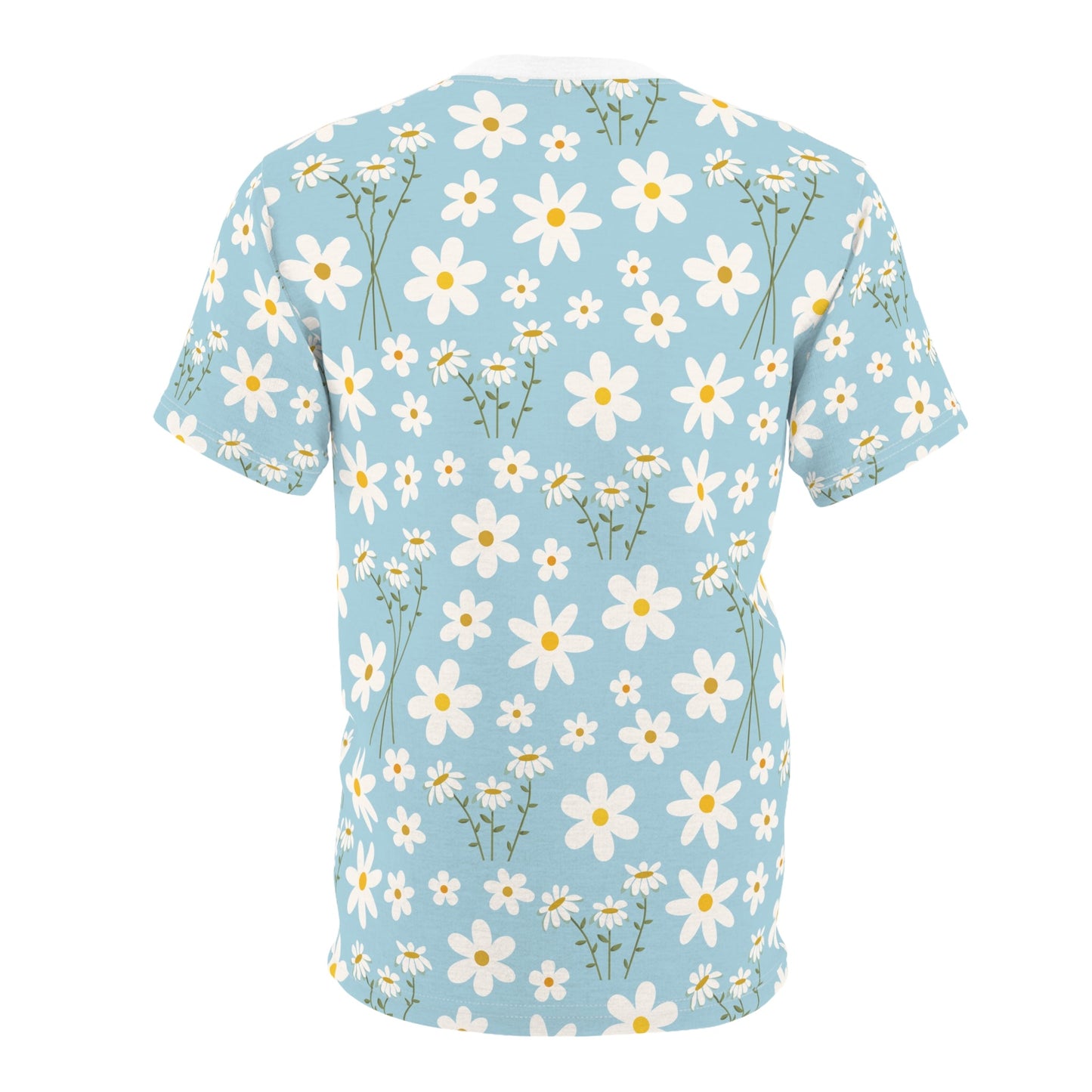 Sky Blue Daisy Patterned T - Shirt - T - Shirt - Kristine Celestine