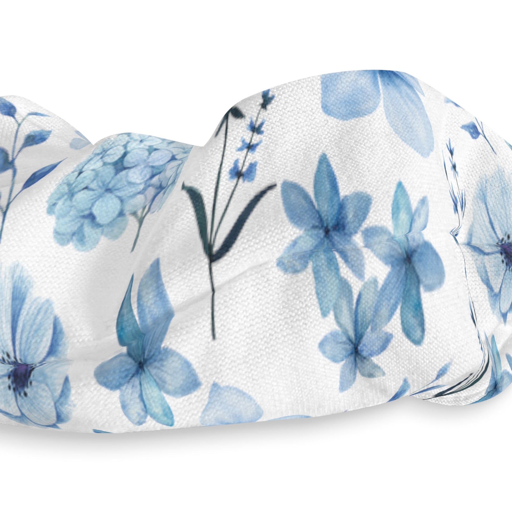 Snowy Blue Flowers Scrunchie - Hair Accessories - Kristine Celestine