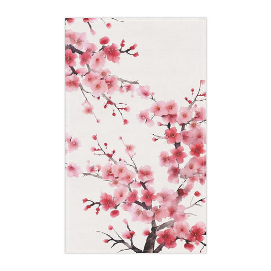 Japanese Cherry Blossom Tree Kitchen Towel (v4) - Kitchen Towel - Kristine Celestine