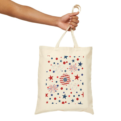 Starry Night America Cotton Canvas Tote Bag - Bags - Kristine Celestine