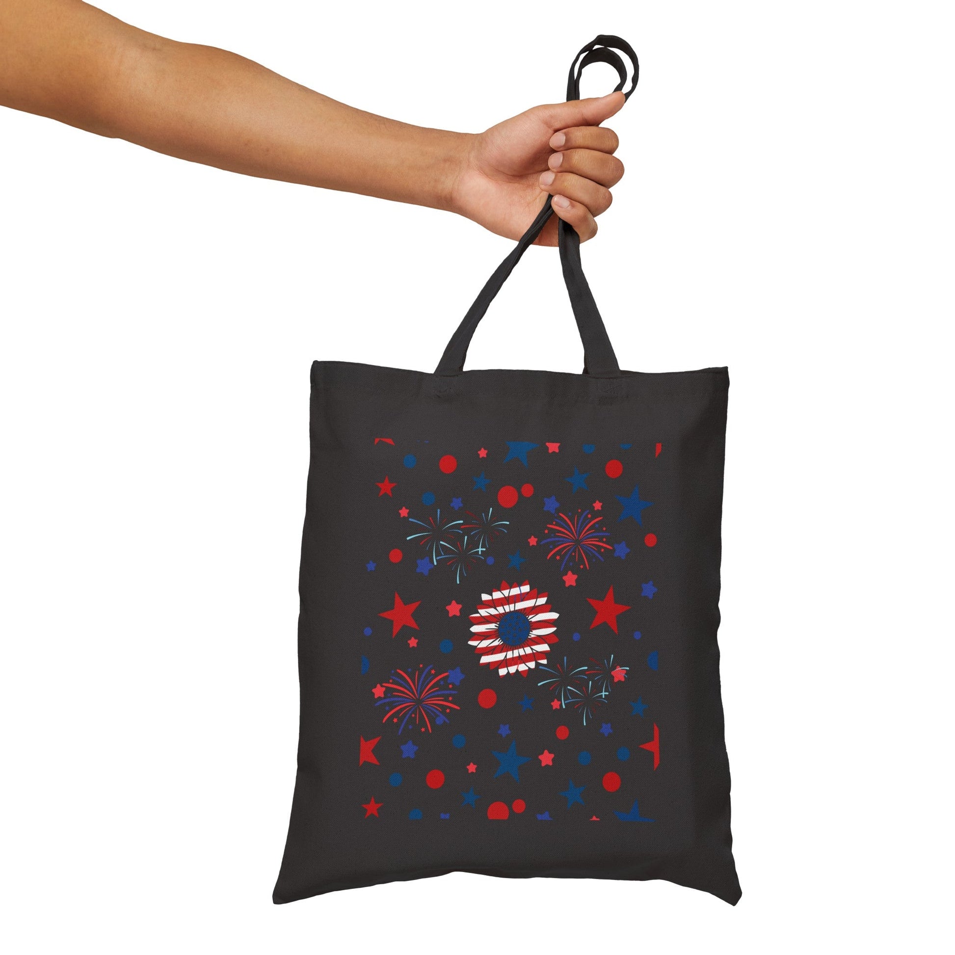 Starry Night America Cotton Canvas Tote Bag - Bags - Kristine Celestine