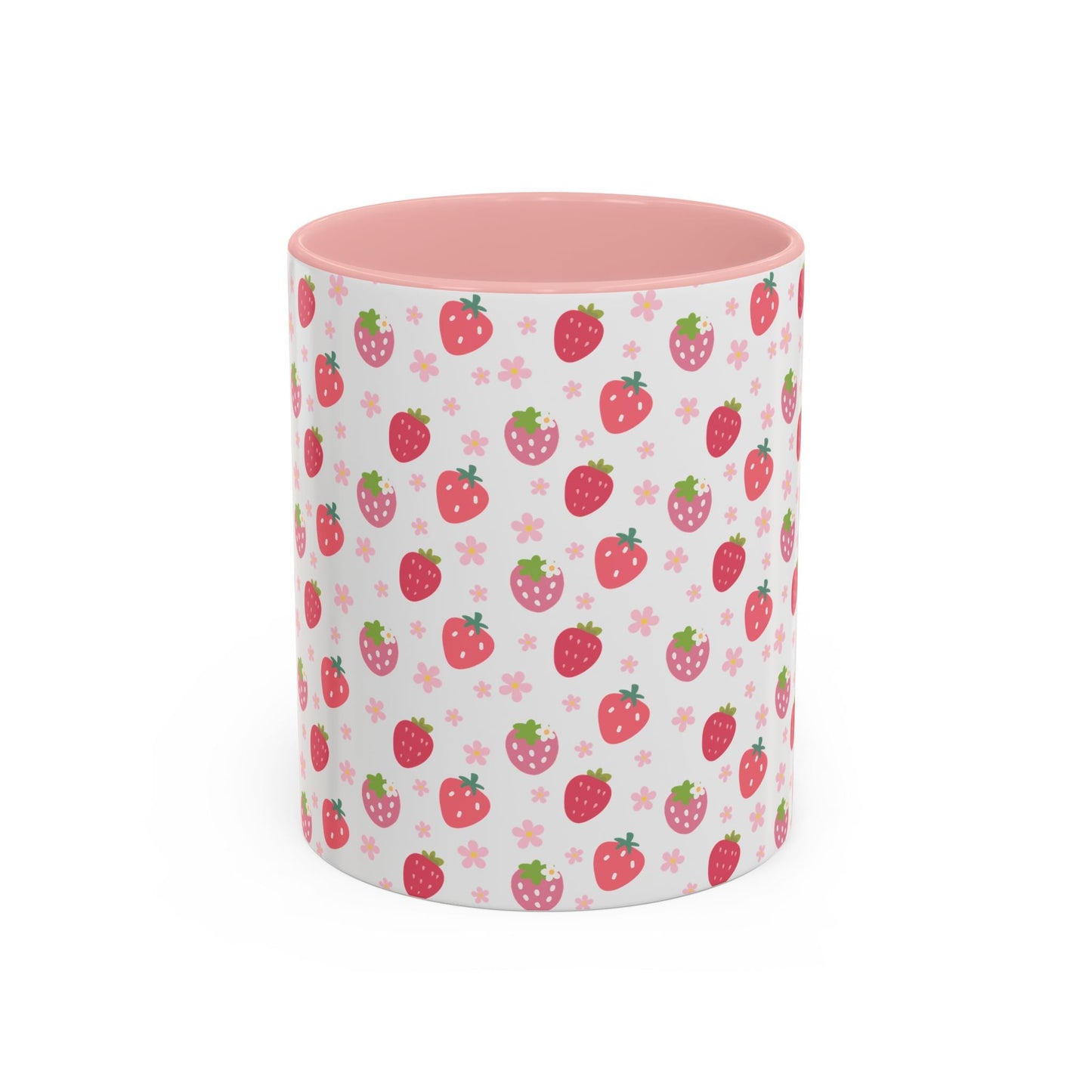 Strawberries and Daisies Accent Mug - Mug - Kristine Celestine