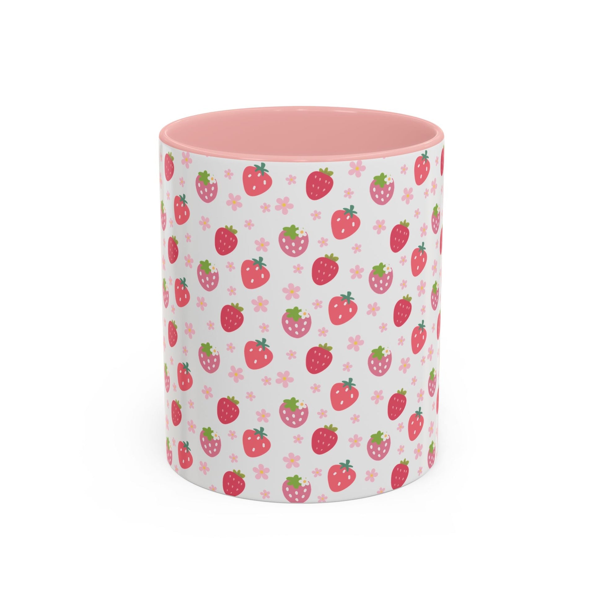 Strawberries and Daisies Accent Mug - Mug - Kristine Celestine