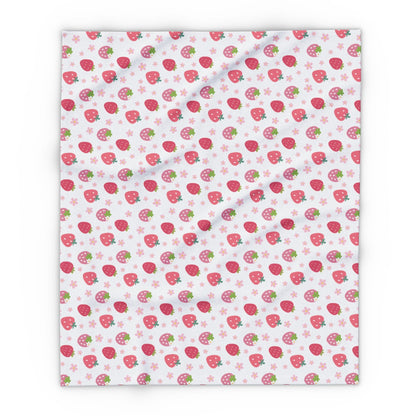 Strawberries and Daisies Arctic Fleece Blanket - Blanket - Kristine Celestine