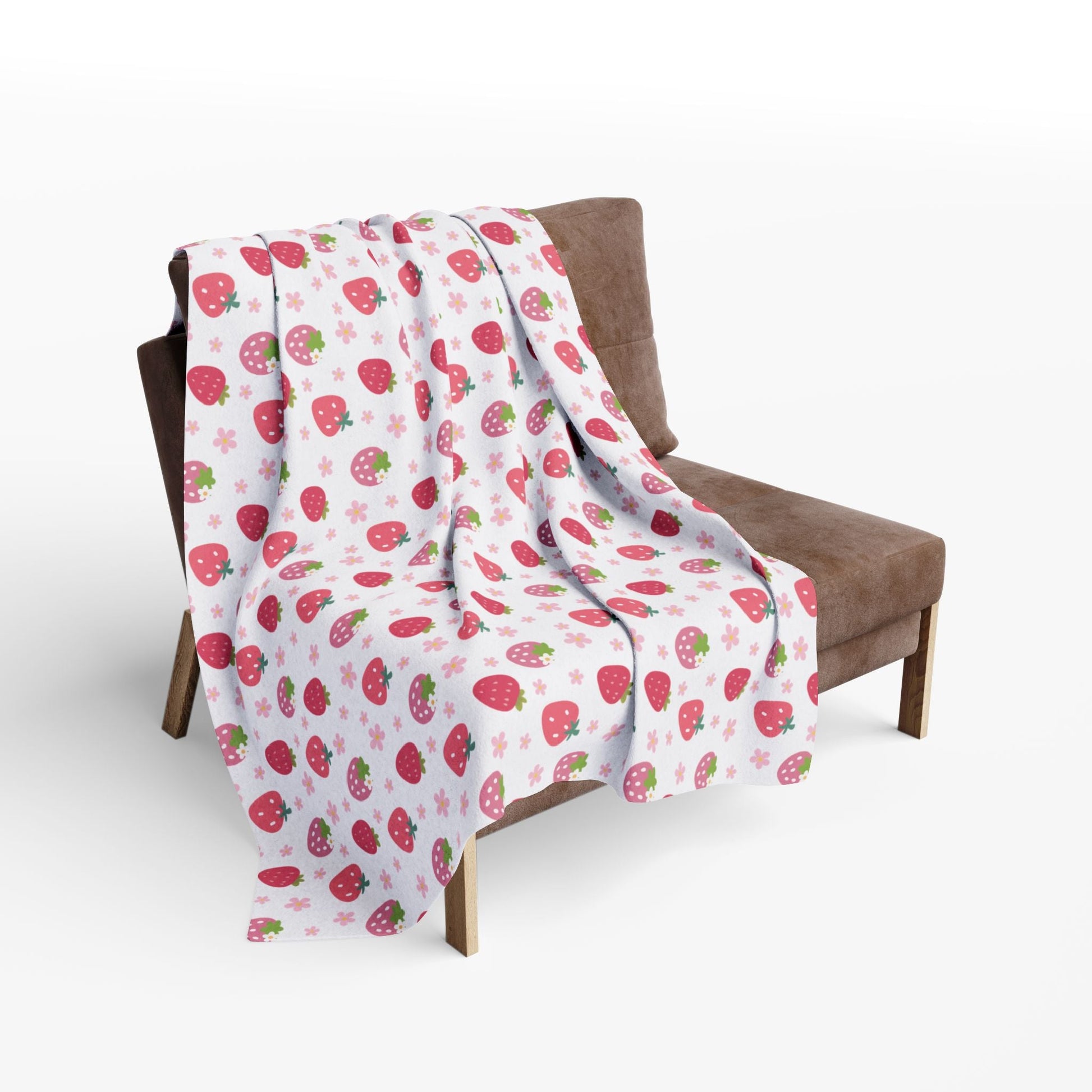 Strawberries and Daisies Arctic Fleece Blanket - Blanket - Kristine Celestine