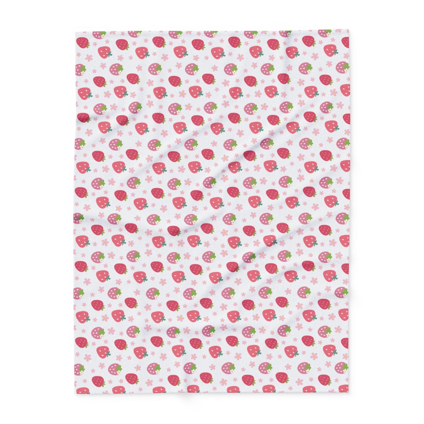 Strawberries and Daisies Arctic Fleece Blanket - Blanket - Kristine Celestine