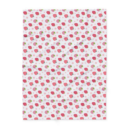 Strawberries and Daisies Arctic Fleece Blanket - Blanket - Kristine Celestine