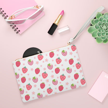 Strawberries and Daisies Clutch Bag - Bags - Kristine Celestine