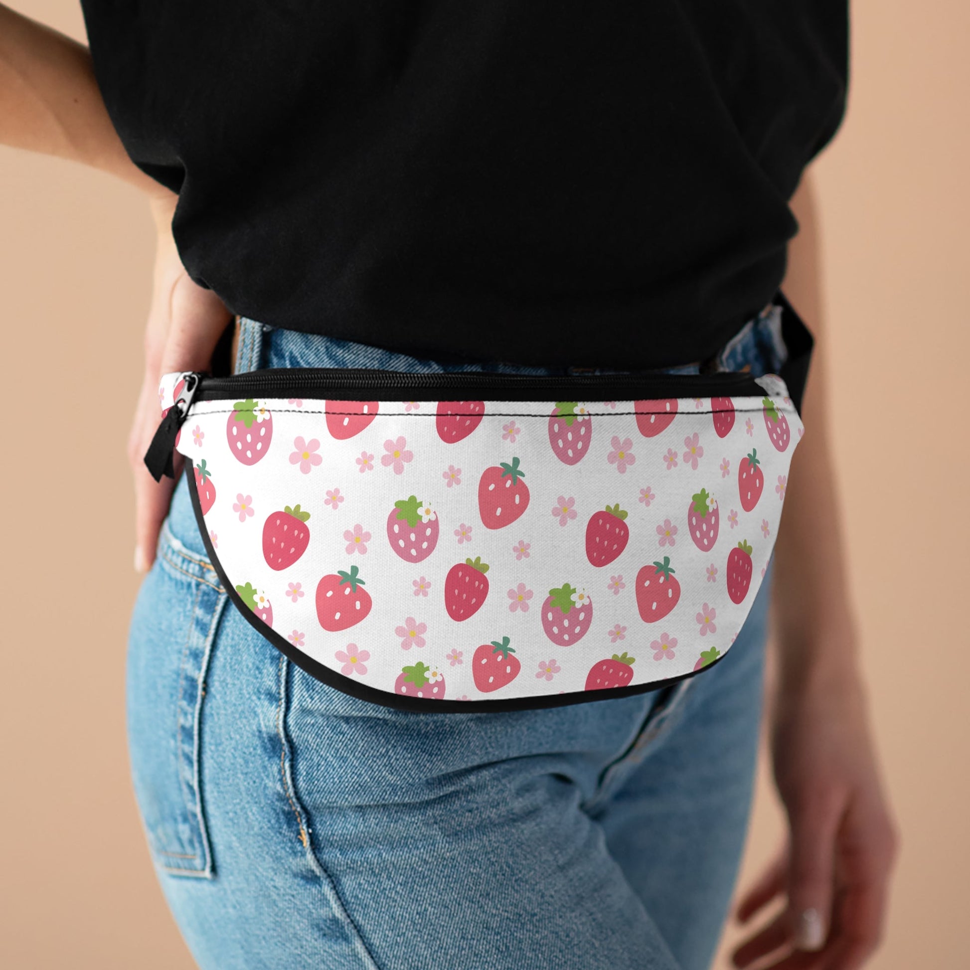 Strawberries and Daisies Fanny Pack - Bags - Kristine Celestine