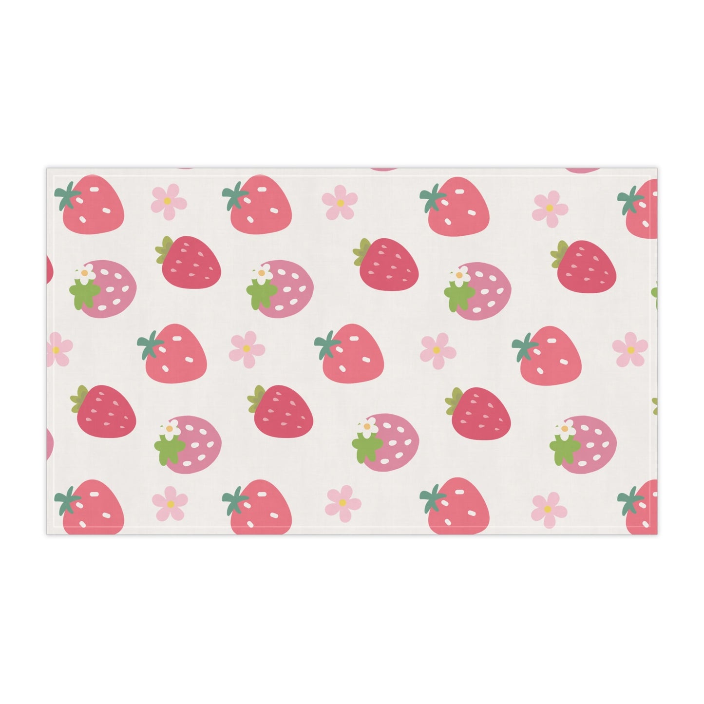 Strawberries and Daisies Kitchen Towel - Kitchen Towel - Kristine Celestine