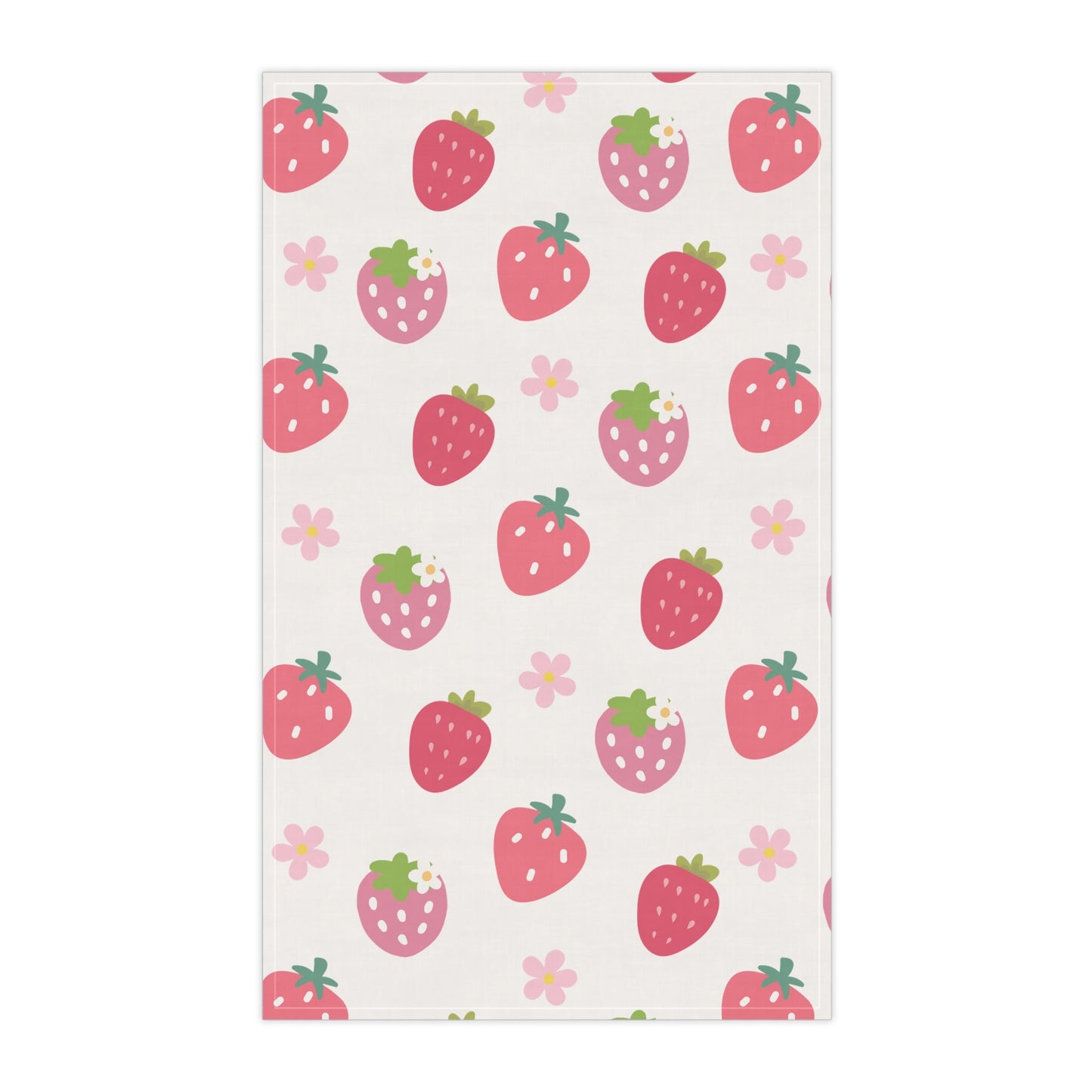 Strawberries and Daisies Kitchen Towel - Kitchen Towel - Kristine Celestine