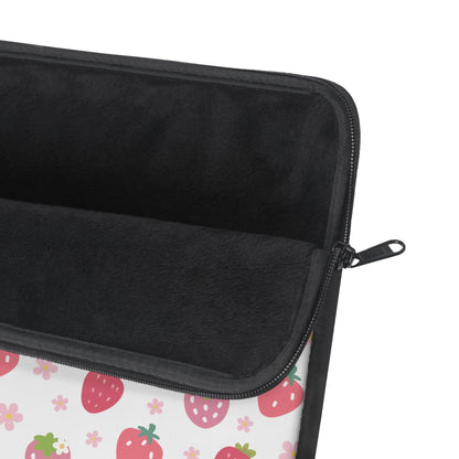 Strawberries and Daisies Laptop Sleeve - Laptop Sleeve - Kristine Celestine