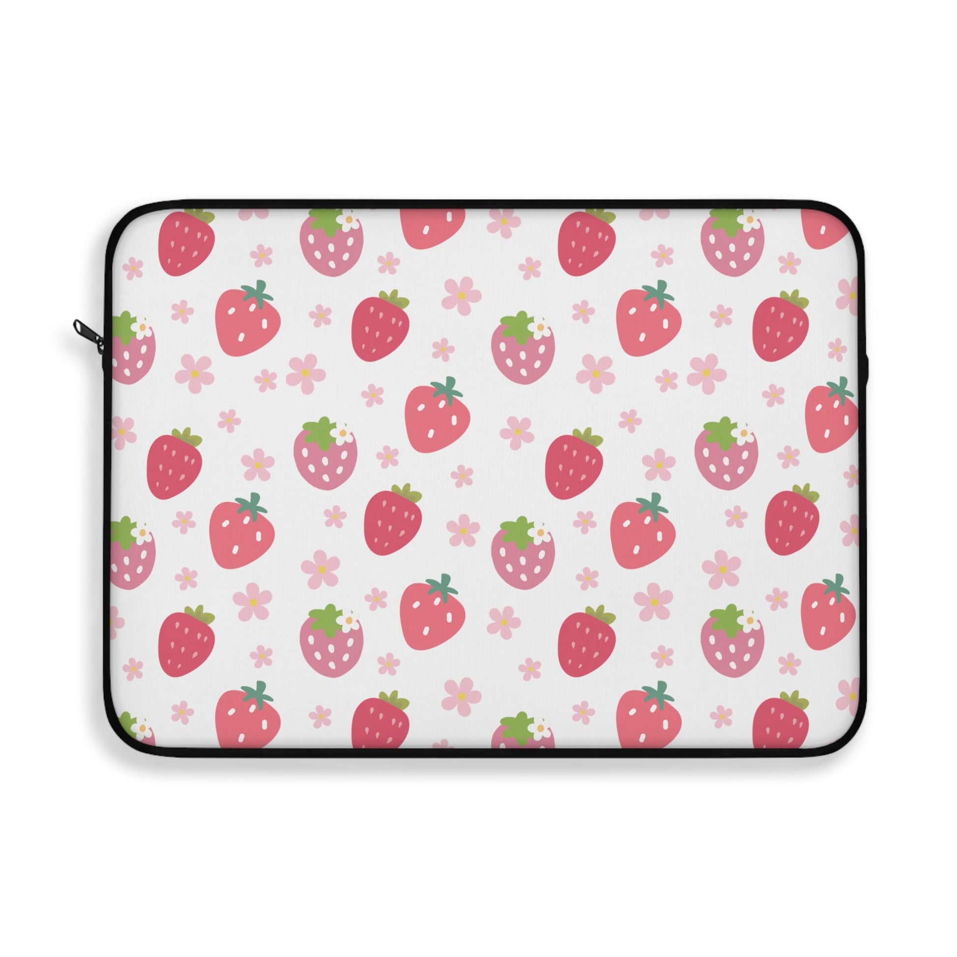 Strawberries and Daisies Laptop Sleeve - Laptop Sleeve - Kristine Celestine