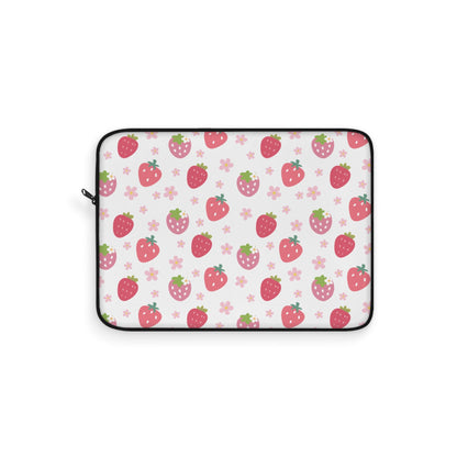 Strawberries and Daisies Laptop Sleeve - Laptop Sleeve - Kristine Celestine