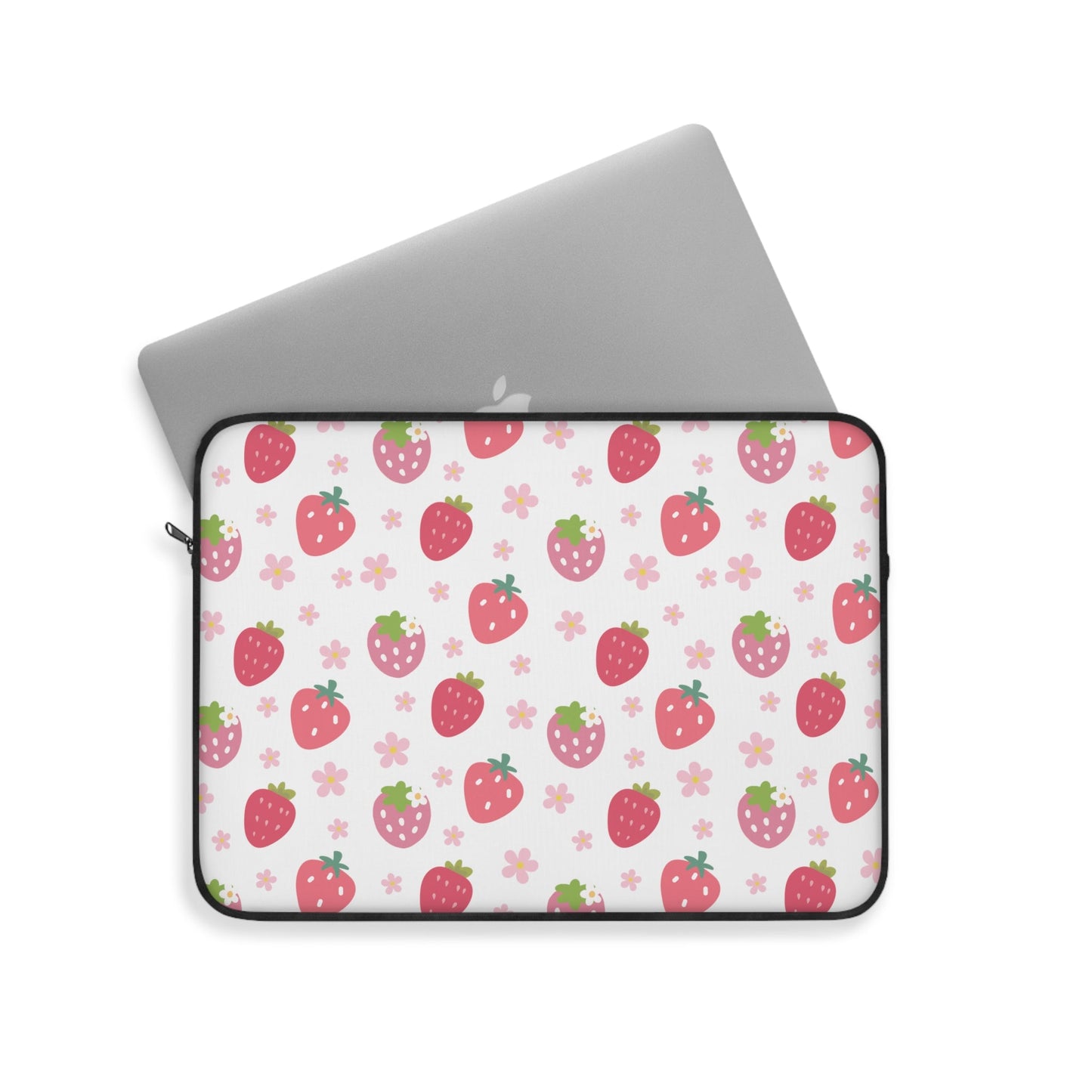 Strawberries and Daisies Laptop Sleeve - Laptop Sleeve - Kristine Celestine