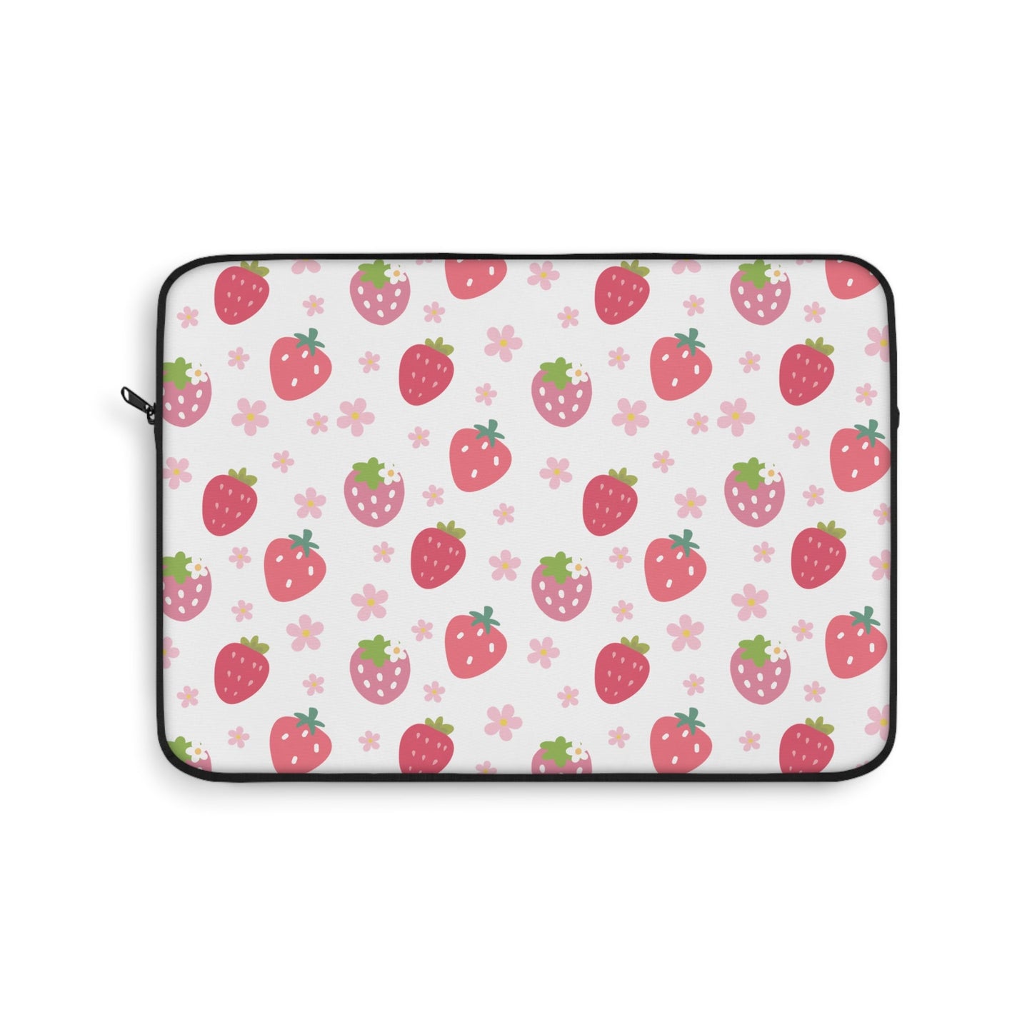 Strawberries and Daisies Laptop Sleeve - Laptop Sleeve - Kristine Celestine