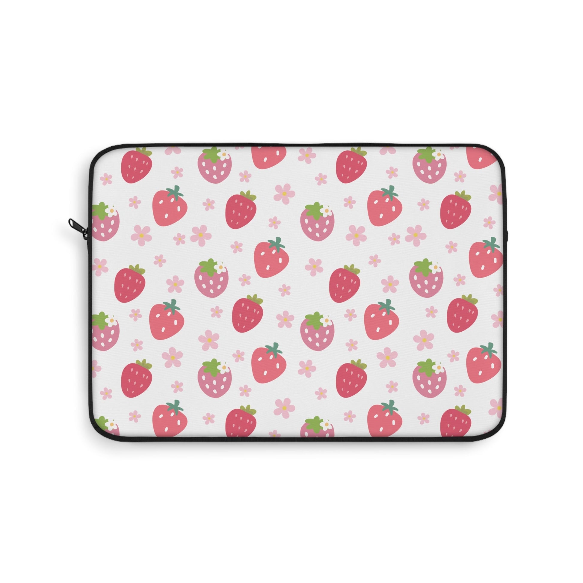 Strawberries and Daisies Laptop Sleeve - Laptop Sleeve - Kristine Celestine