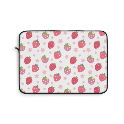 Strawberries and Daisies Laptop Sleeve - Laptop Sleeve - Kristine Celestine