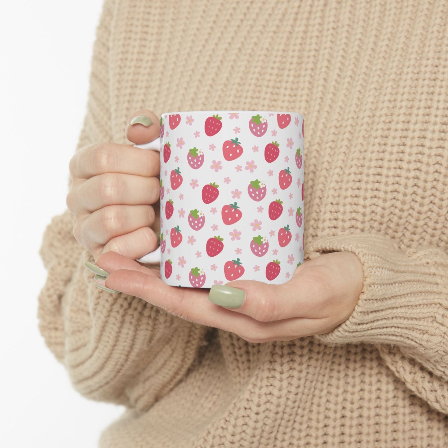 Strawberries and Daisies Mug - Mug - Kristine Celestine