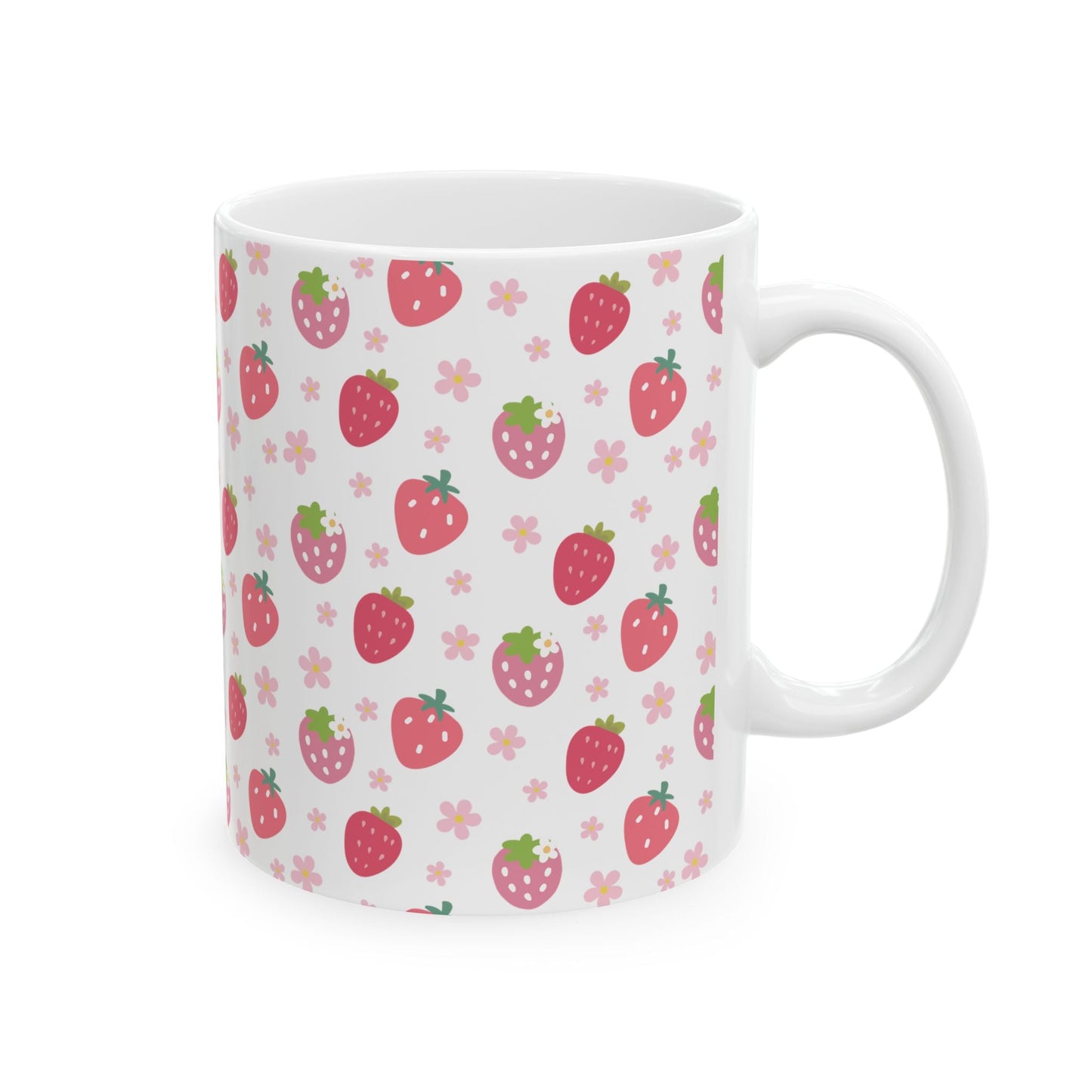 Strawberries and Daisies Mug - Mug - Kristine Celestine