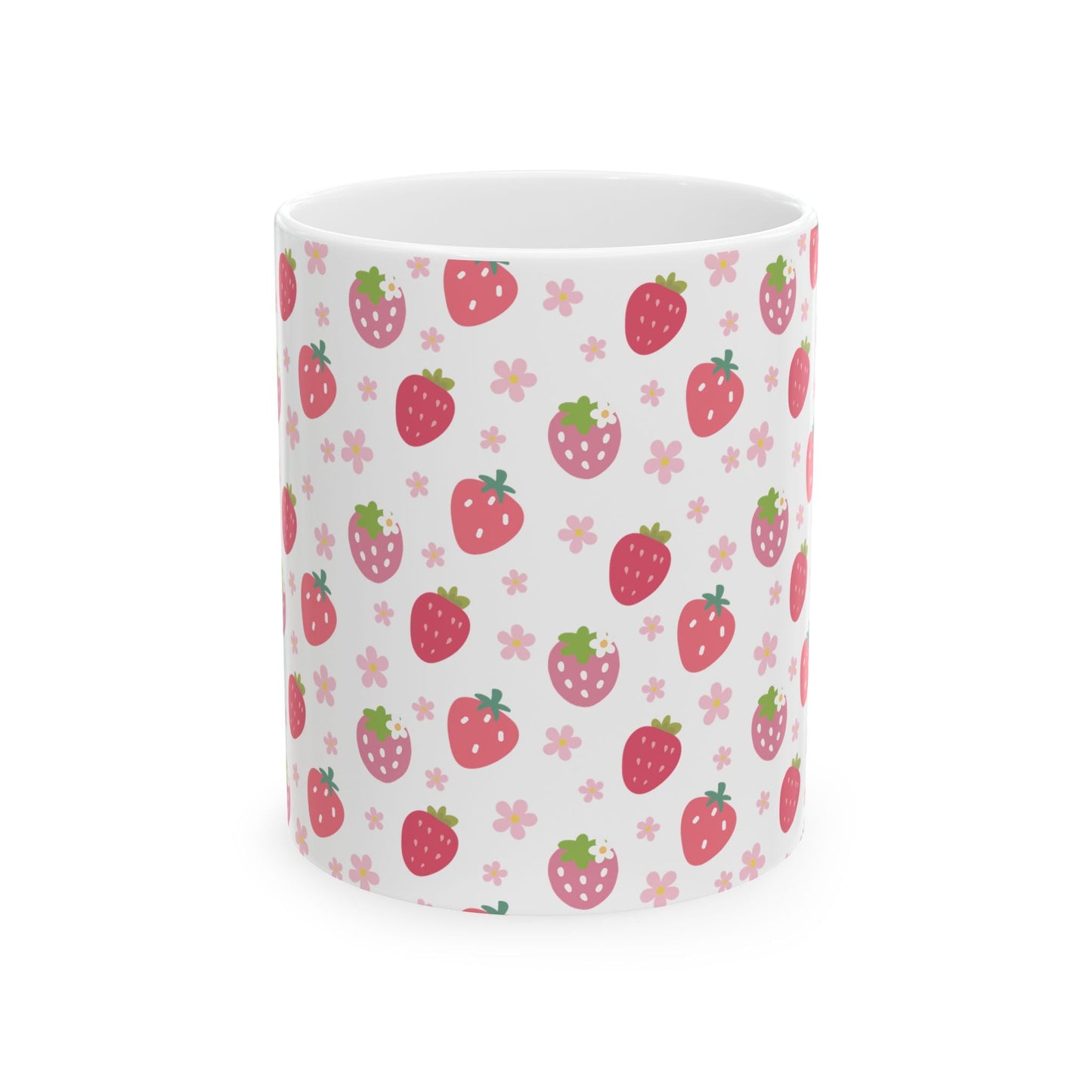 Strawberries and Daisies Mug - Mug - Kristine Celestine