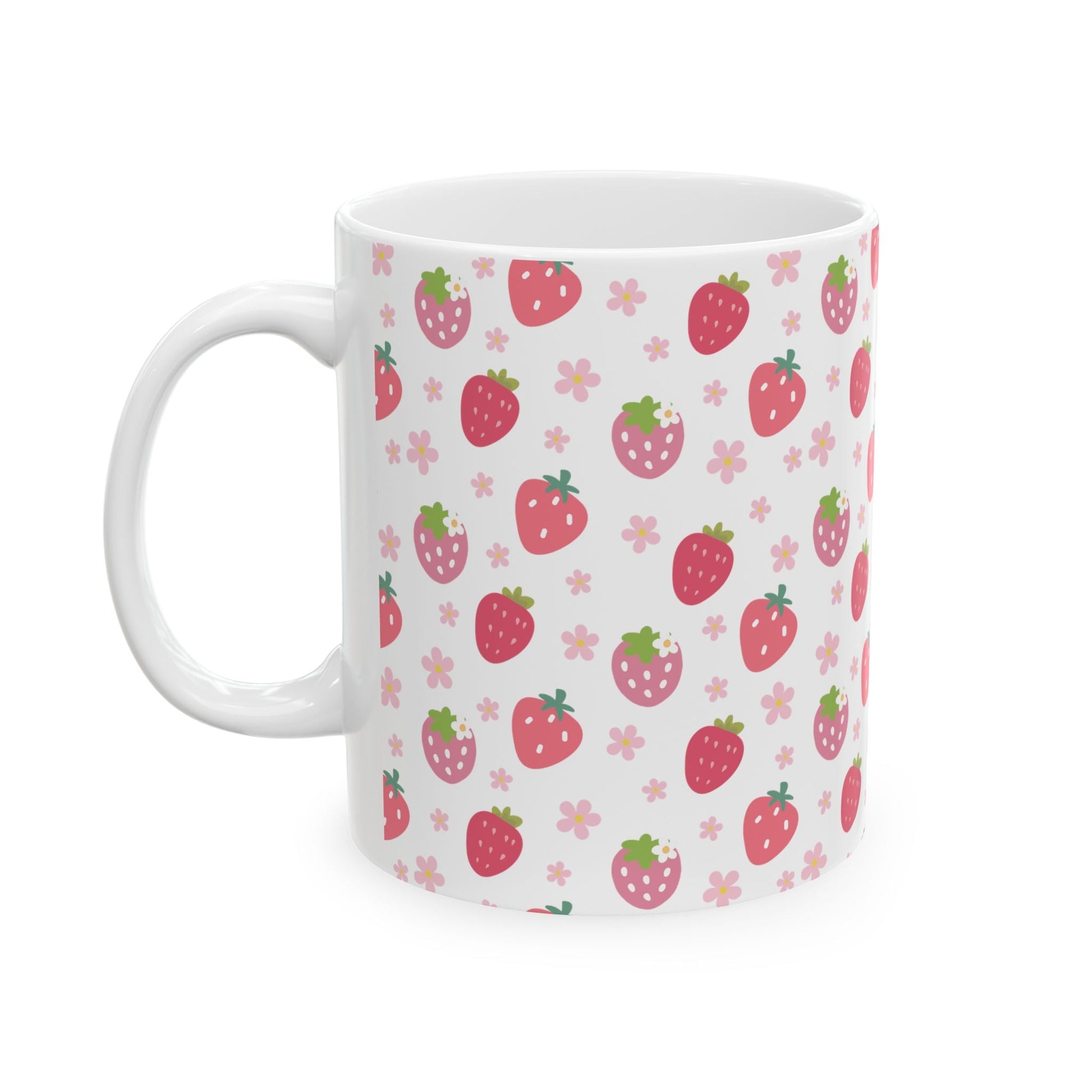 Strawberries and Daisies Mug - Mug - Kristine Celestine