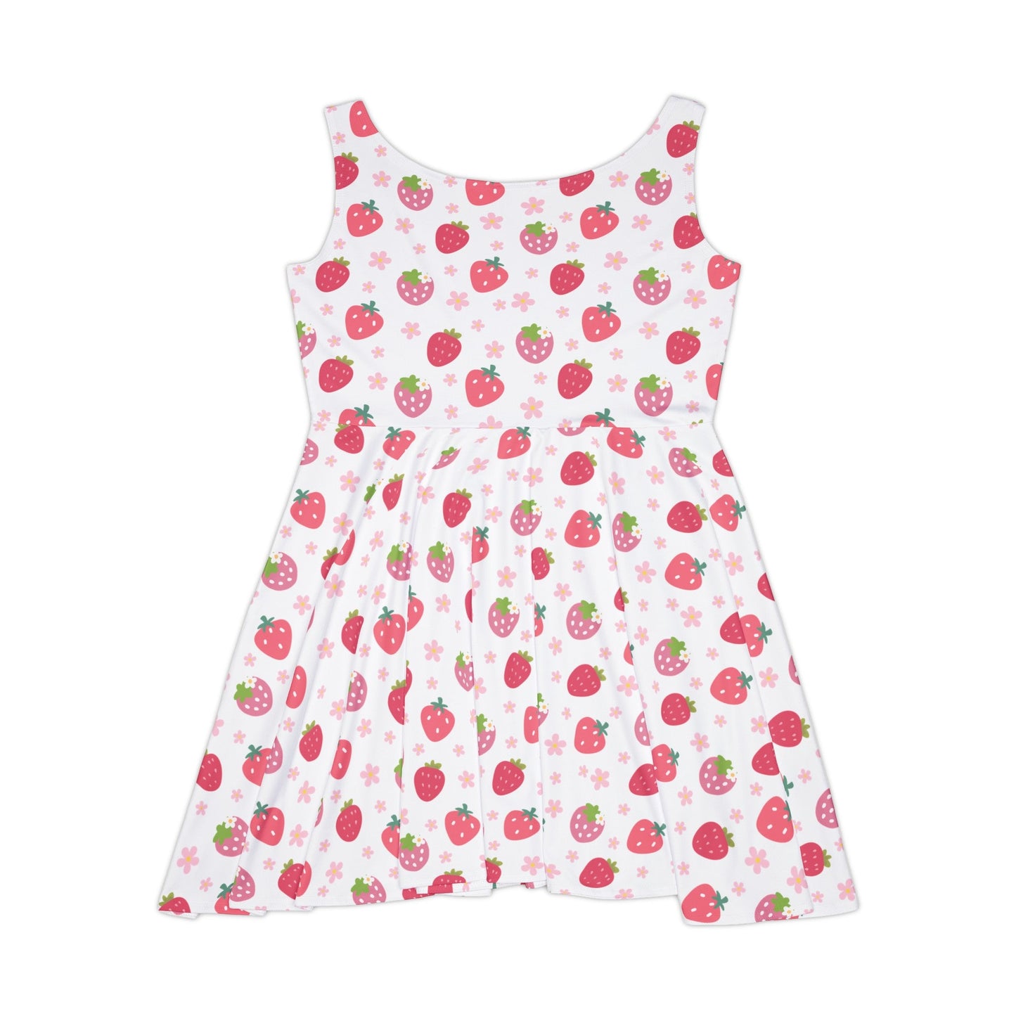 Strawberries and Daisies Women's Skater Dress - Dress - Kristine Celestine