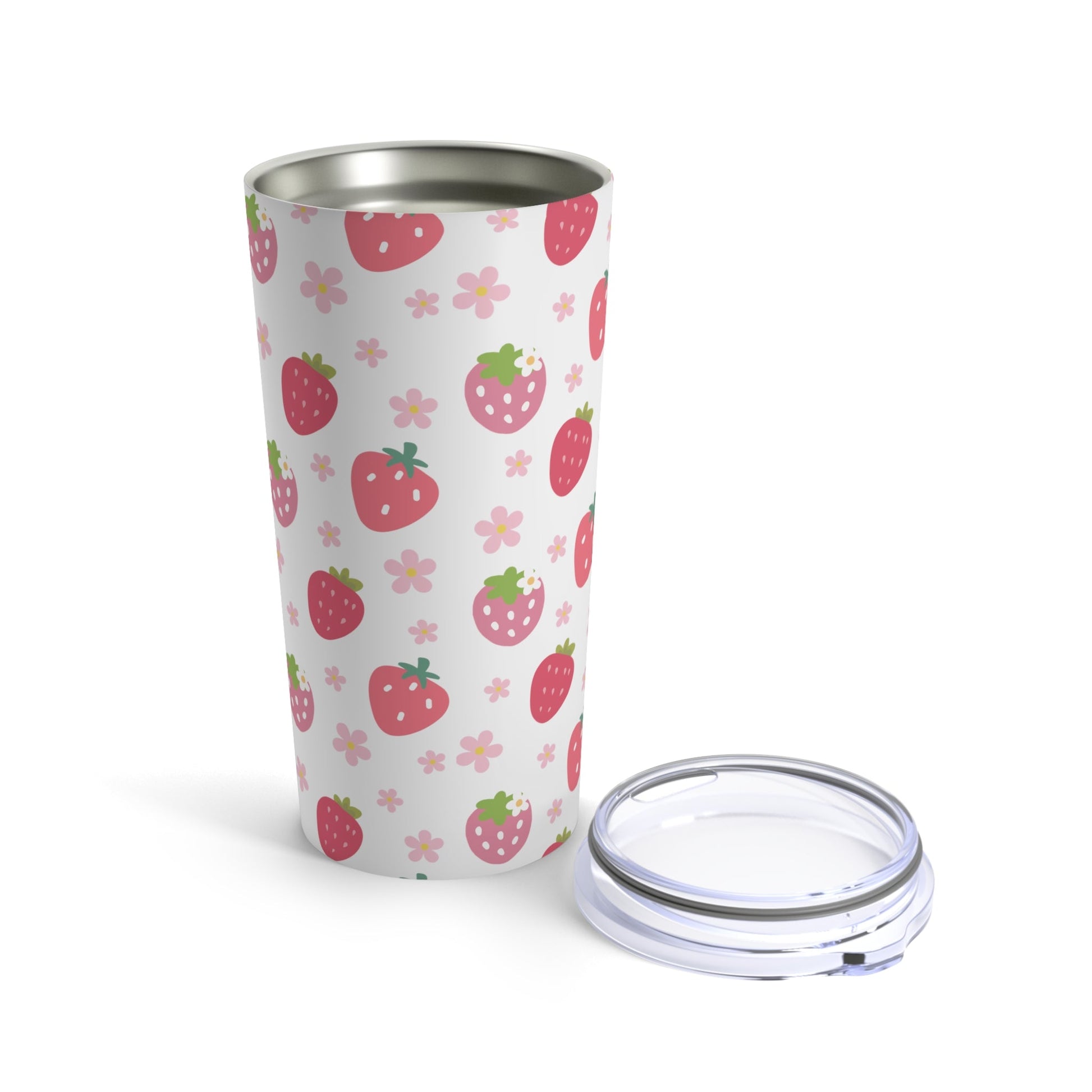 Strawberries and Daisies Tumbler 20 oz - Tumbler - Kristine Celestine