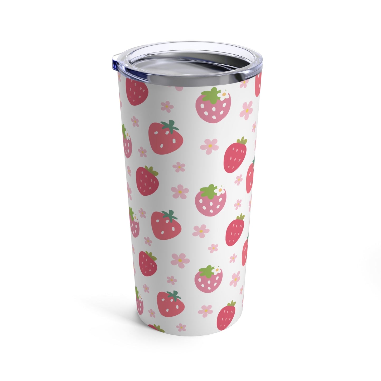 Strawberries and Daisies Tumbler 20 oz - Tumbler - Kristine Celestine