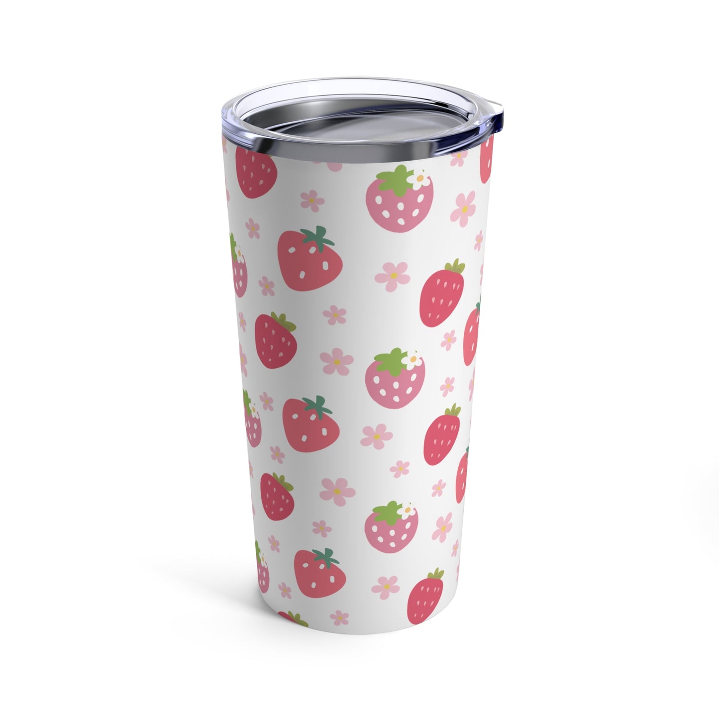 Strawberries and Daisies Tumbler 20 oz - Tumbler - Kristine Celestine