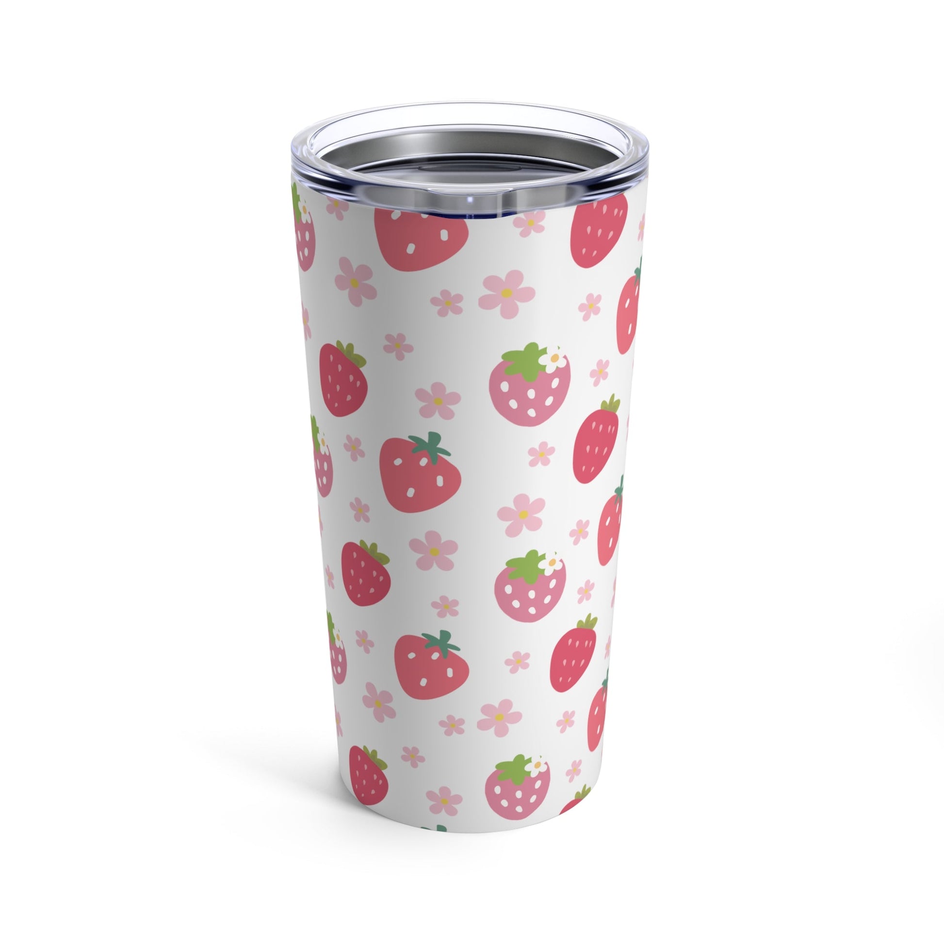 Strawberries and Daisies Tumbler 20 oz - Tumbler - Kristine Celestine