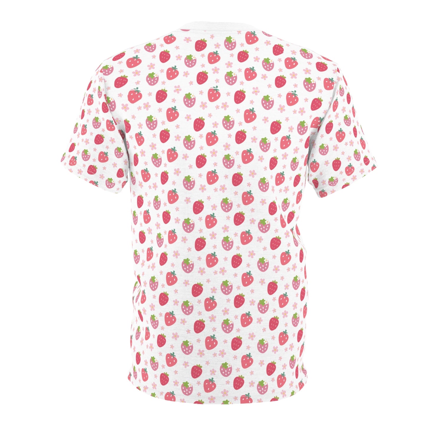 Strawberries and Daisies Patterned T - Shirt - T - Shirt - Kristine Celestine