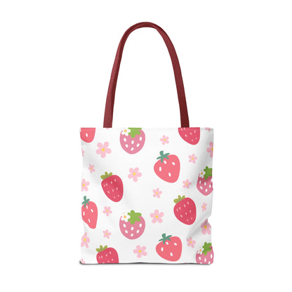 Strawberries and Daisies Tote Bag - Bags - Kristine Celestine