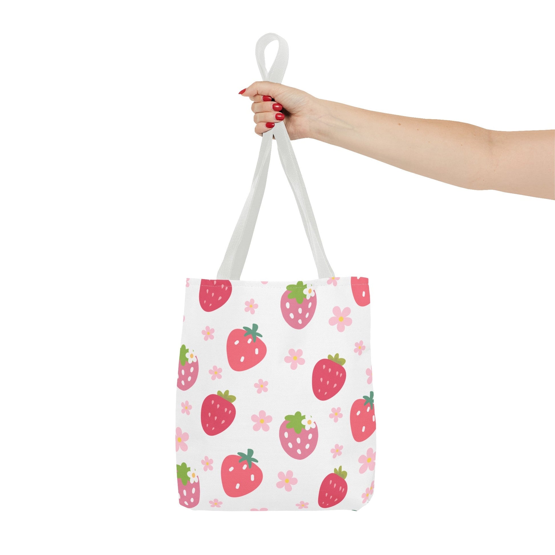 Strawberries and Daisies Tote Bag - Bags - Kristine Celestine