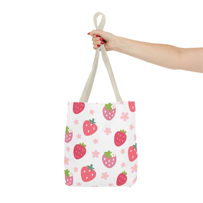 Strawberries and Daisies Tote Bag - Bags - Kristine Celestine