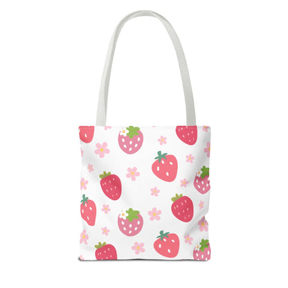 Strawberries and Daisies Tote Bag - Bags - Kristine Celestine